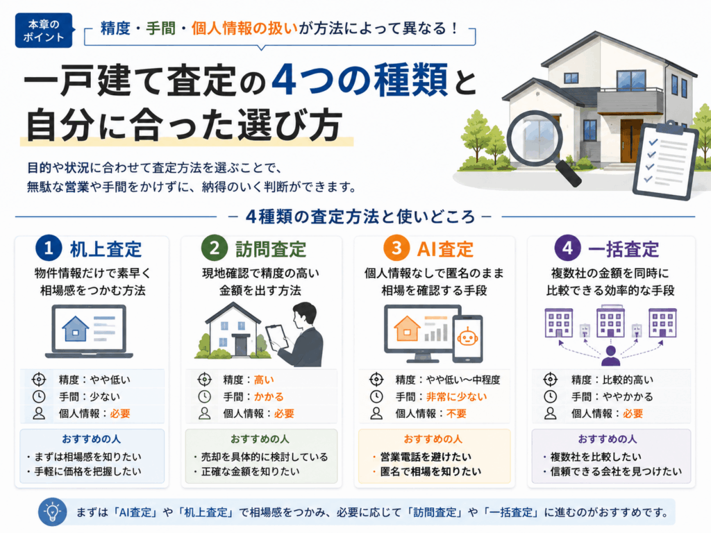 一戸建ての査定についての選び方画像