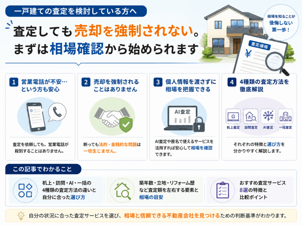一戸建ての査定についてのポイントまとめ画像