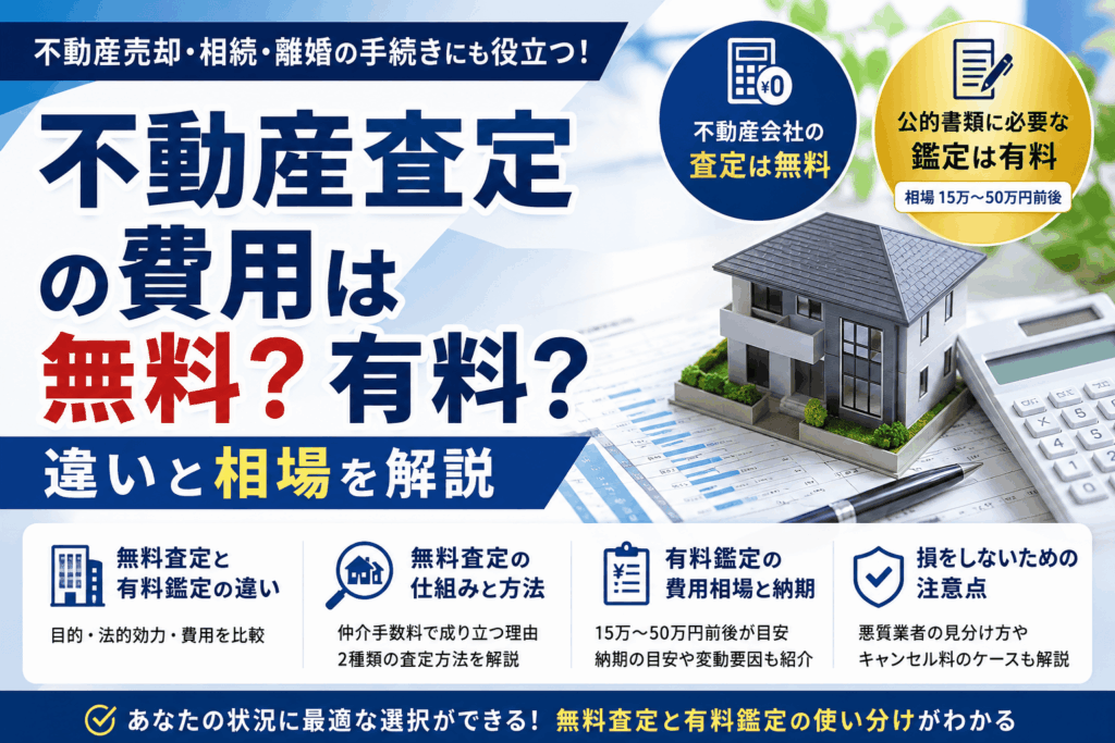 不動産査定の費用は無料？有料との違いと相場を解説